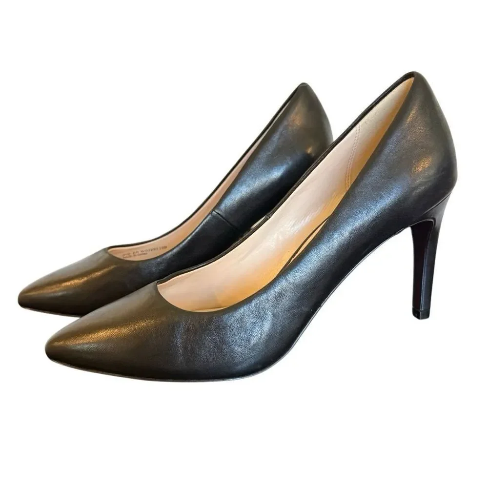 Cole Haan Vandam black leather 3” pumps size 10